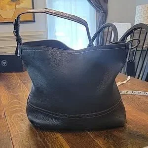 【美品】Coach コーチ ハンドバッグ エナメルドーム 半月型ブラックレザー 希少 COACH コーチ レーンサッチェル レザー ハンドバッグ 69621